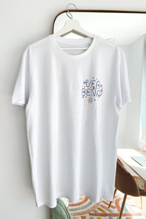 Camiseta branca verbena galega